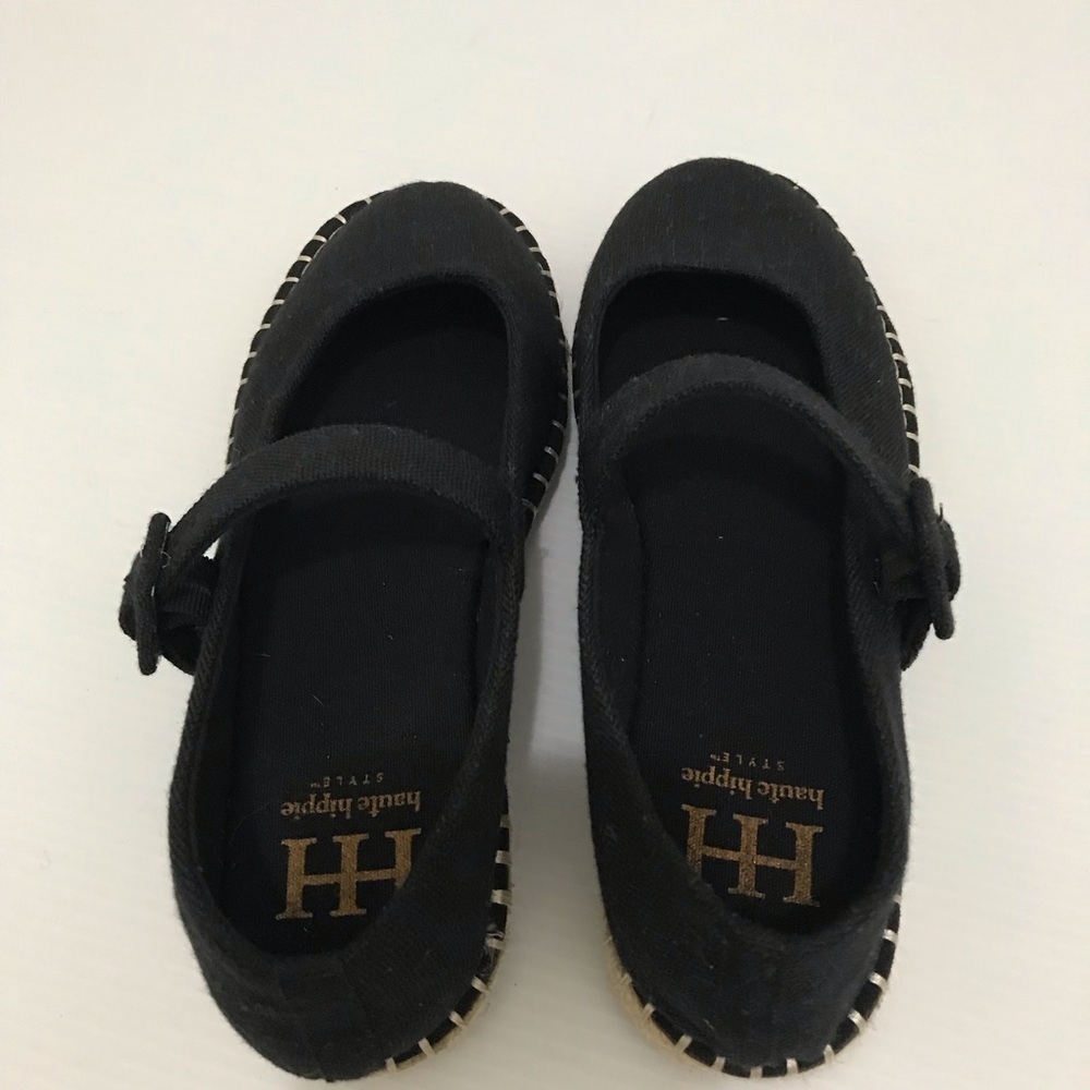 Haute Hippie Black Canvas Mary Jane Espadrilles - Picture 5 of 7